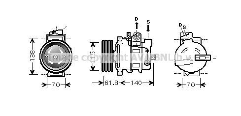 AVA QUALITY COOLING Компрессор, кондиционер AIK263